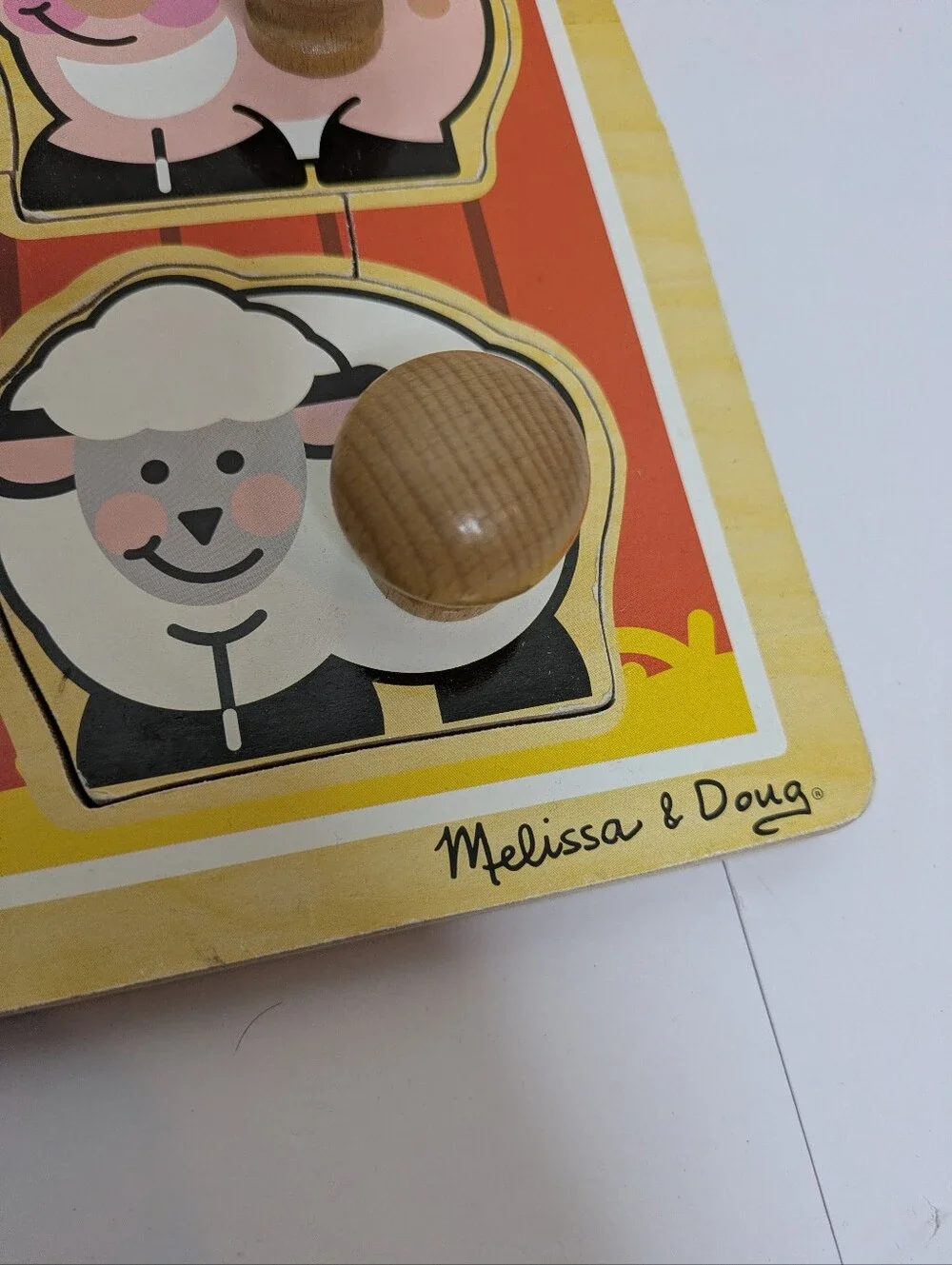 Melissa & Doug Farm Animal Knob Puzzle